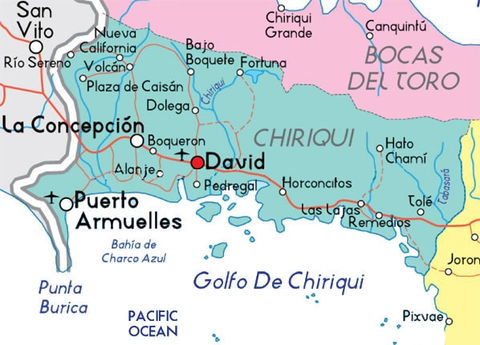 Chiriquí map