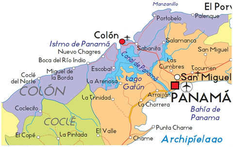 Mapa de Colón