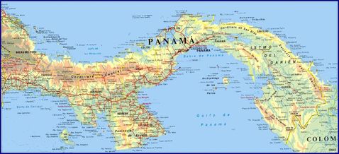 Mapa de carreteras de Panamá