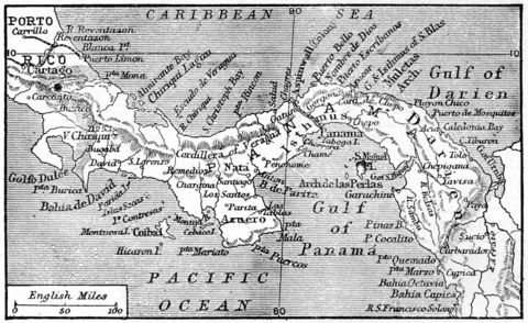 Map of Panama 1906