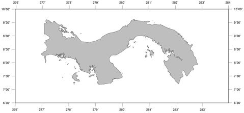 Mapa mudo de Panamá