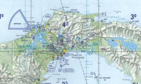 Aeronautical Chart of the Panama Canal area