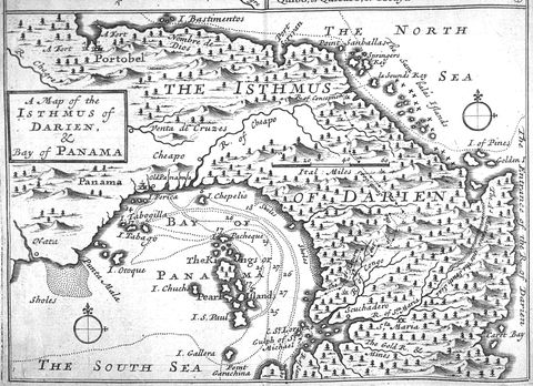 A map of the Isthmus of Darien and bay of Panama