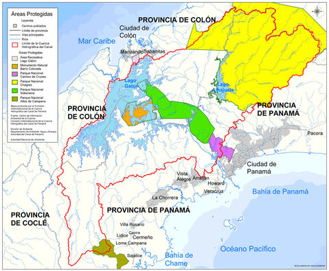 Protected areas of the Panama Canal watershed 2009