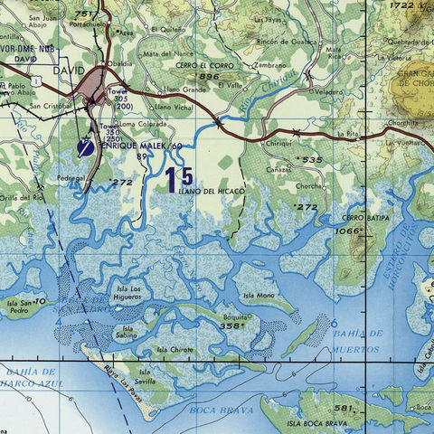 Mapa de la región de David 1979