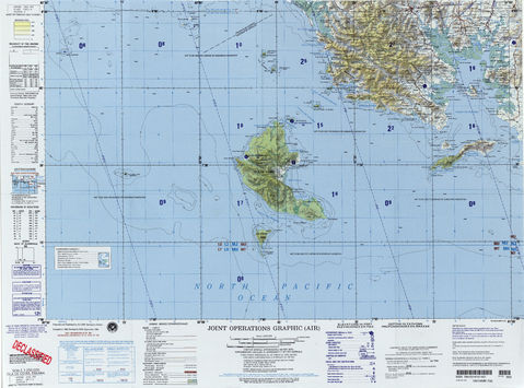 Carta aeronáutica del area de la Isla de Coiba 1996