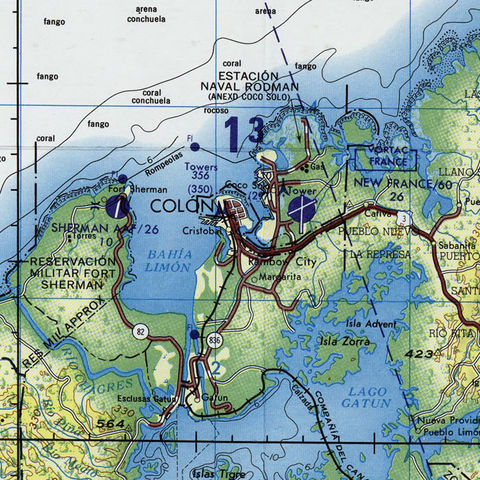 Colón area map 1979