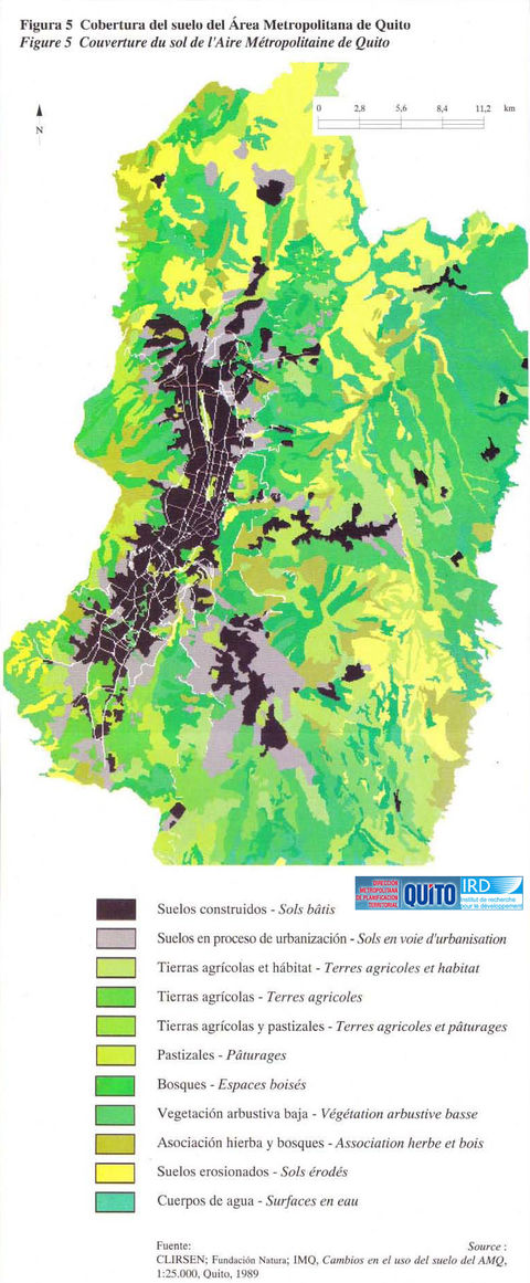 Cobertura del Suelo del Área Metropolitana de Quito 1989