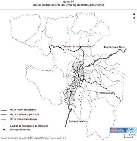 Abastecimiento del Distrito Metropolitano de Quito en productos alimenticios 2000