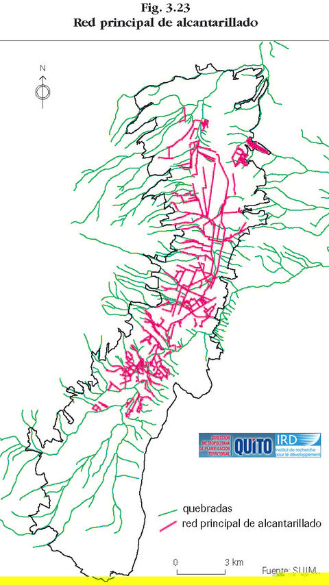 Red principal de alcantarillado de Quito 1992