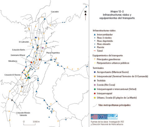 Road infrastructure and transport facilities in Quito 2002