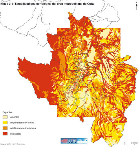 Estabilidad geomorfológica del área metropolitana de Quito 1990