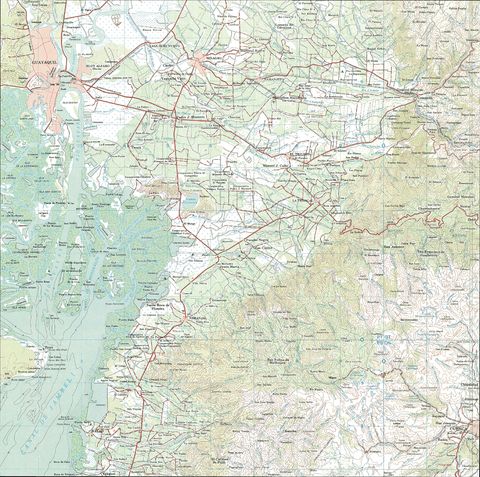 Mapa topográfico de la región de Guayaquil