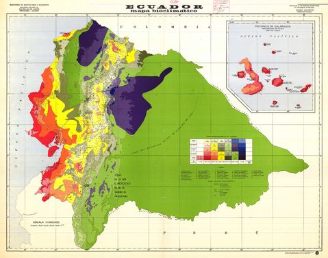 Bioclimatic map of Ecuador 