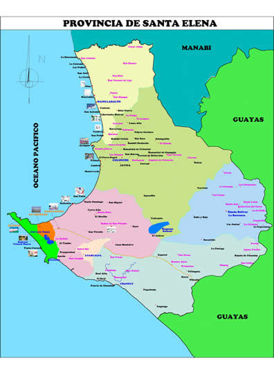 Map of Santa Elena