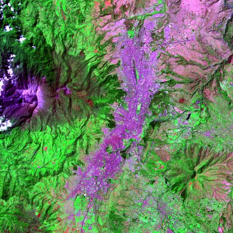 Satellite image of Quito