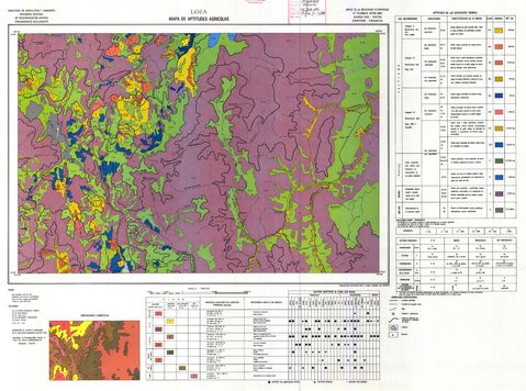 Agricultural suitability in the area north of Loja 1985
