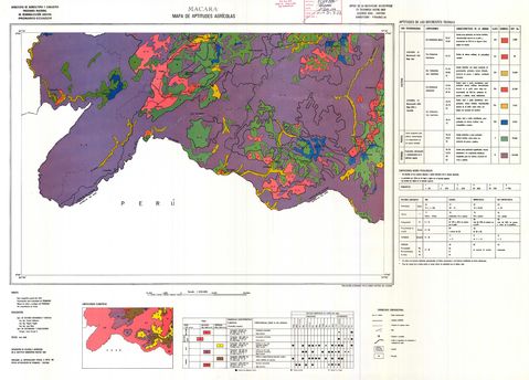 Agricultural suitability in the Macará area 1985