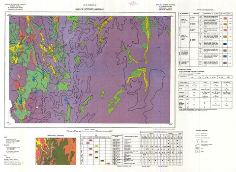 Agricultural suitability in the Zamora area 1985