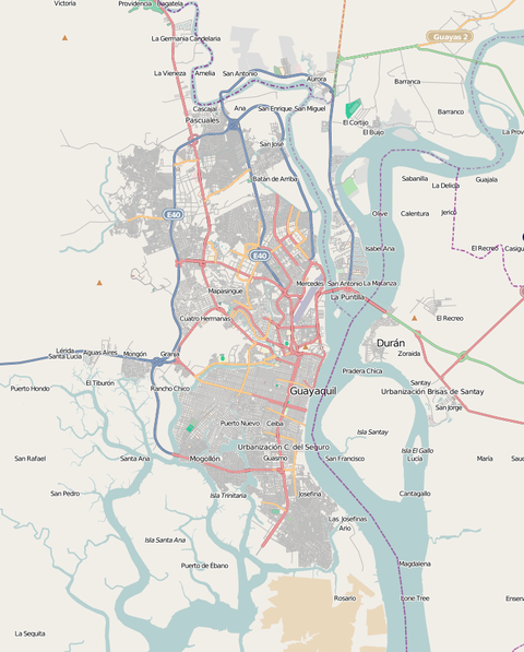 Mapa vial de Guayaquil 2010