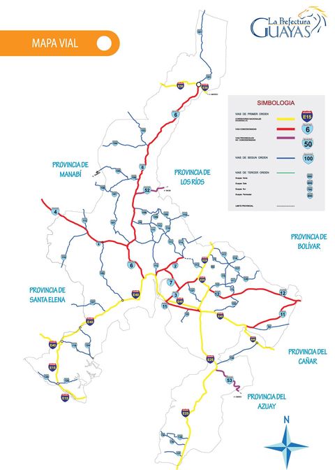 Guayas road map