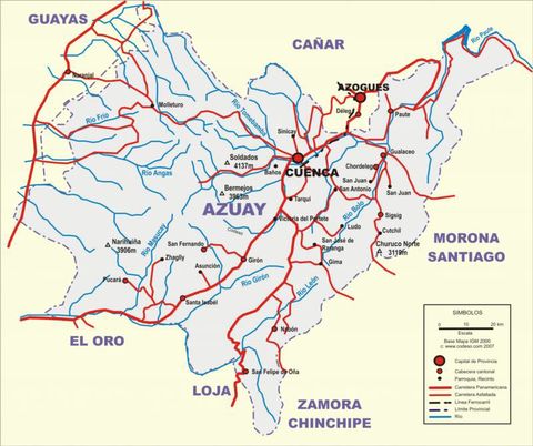 Azuay road map