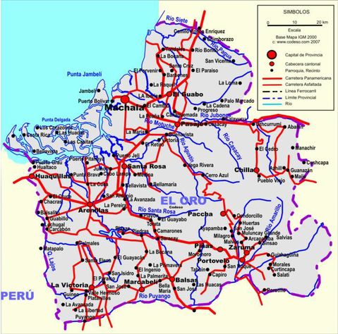 El Oro road map