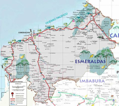 Esmeraldas road map