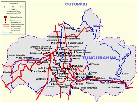 Tungurahua road map