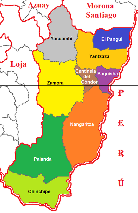 Cantons of Zamora Chinchipe 2011