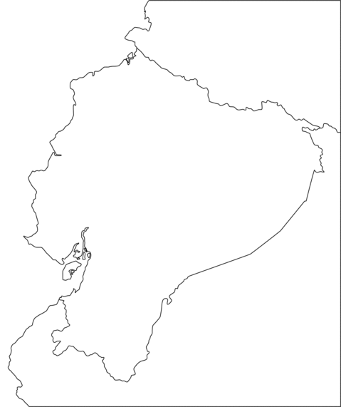 Blank map of Ecuador