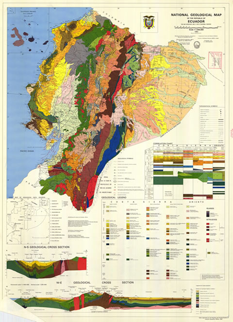 Geological map of Ecuador 