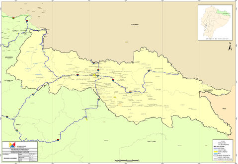 Map of Sucumbíos 2010