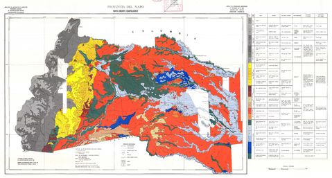 Mapa morfo-edafológico de Napo 1983