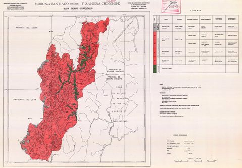 Morpho-edaphological map of Morona Santiago (southern area) 1983