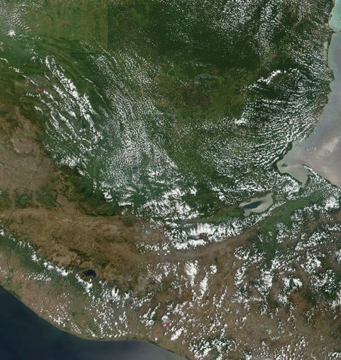 Imagen de satélite de Guatemala