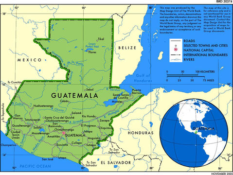 Map of Guatemala 2005