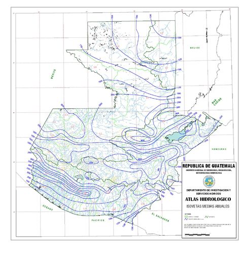 Average annual rainfall in Guatemala 2003