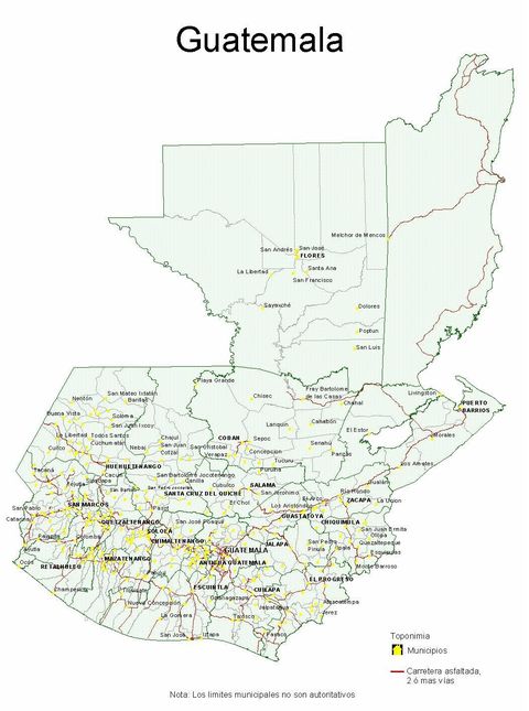 Mapa De Guatemala Ex 5378