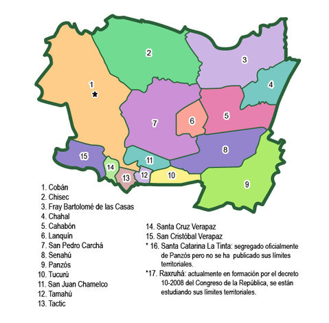 Municipalities of Alta Verapaz