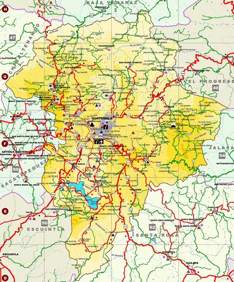 Map of the Department of Guatemala