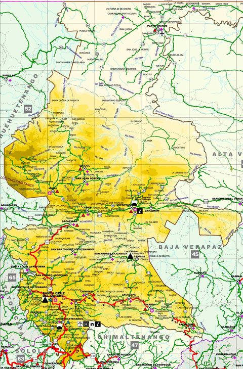 El Quiche Guatemala Map Map Of Quiché | Gifex