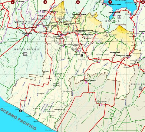 Mapa de Suchitepéquez