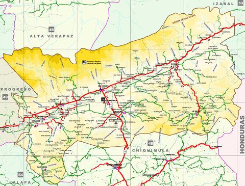 Mapa de Zacapa