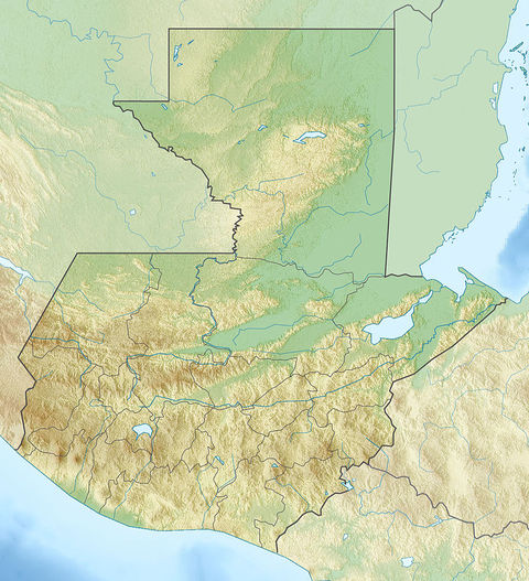 Mapa físico de Guatemala