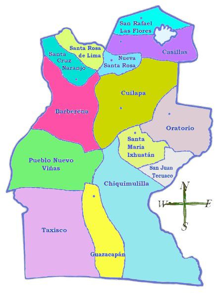 Political map of Santa Rosa