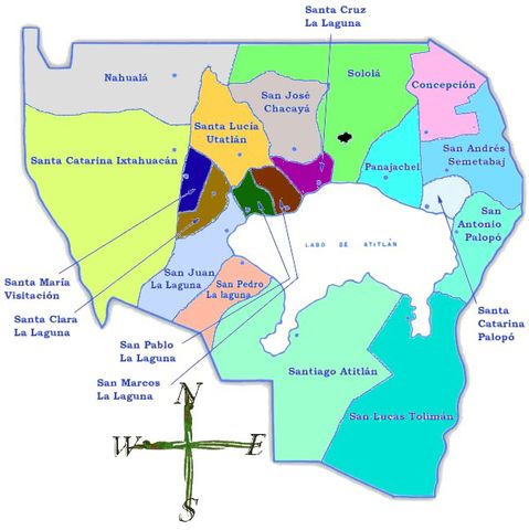 Mapa político de Sololá