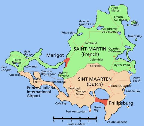 Caribbean island of Saint Martin