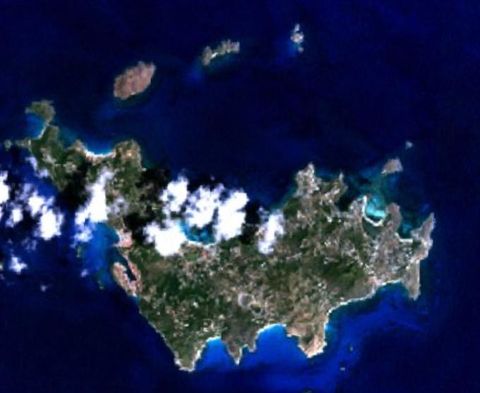 Satellite picture of Saint Barthélemy