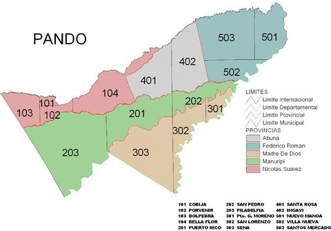 Provincias del Departamento de Pando